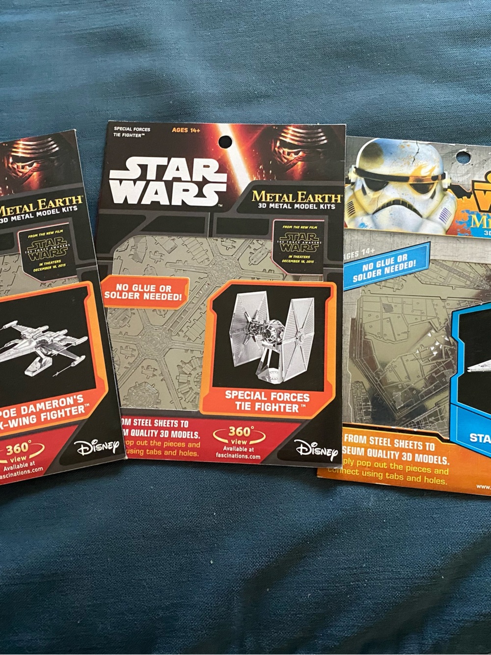Star Wars Metal Earth 3D Model Kits - 3 Pack